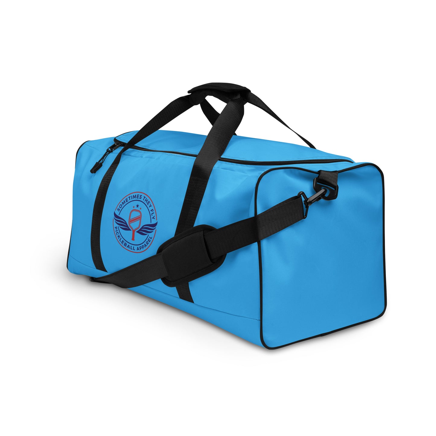 Sometimes They Fly ultra blue pickleball duffle bag
