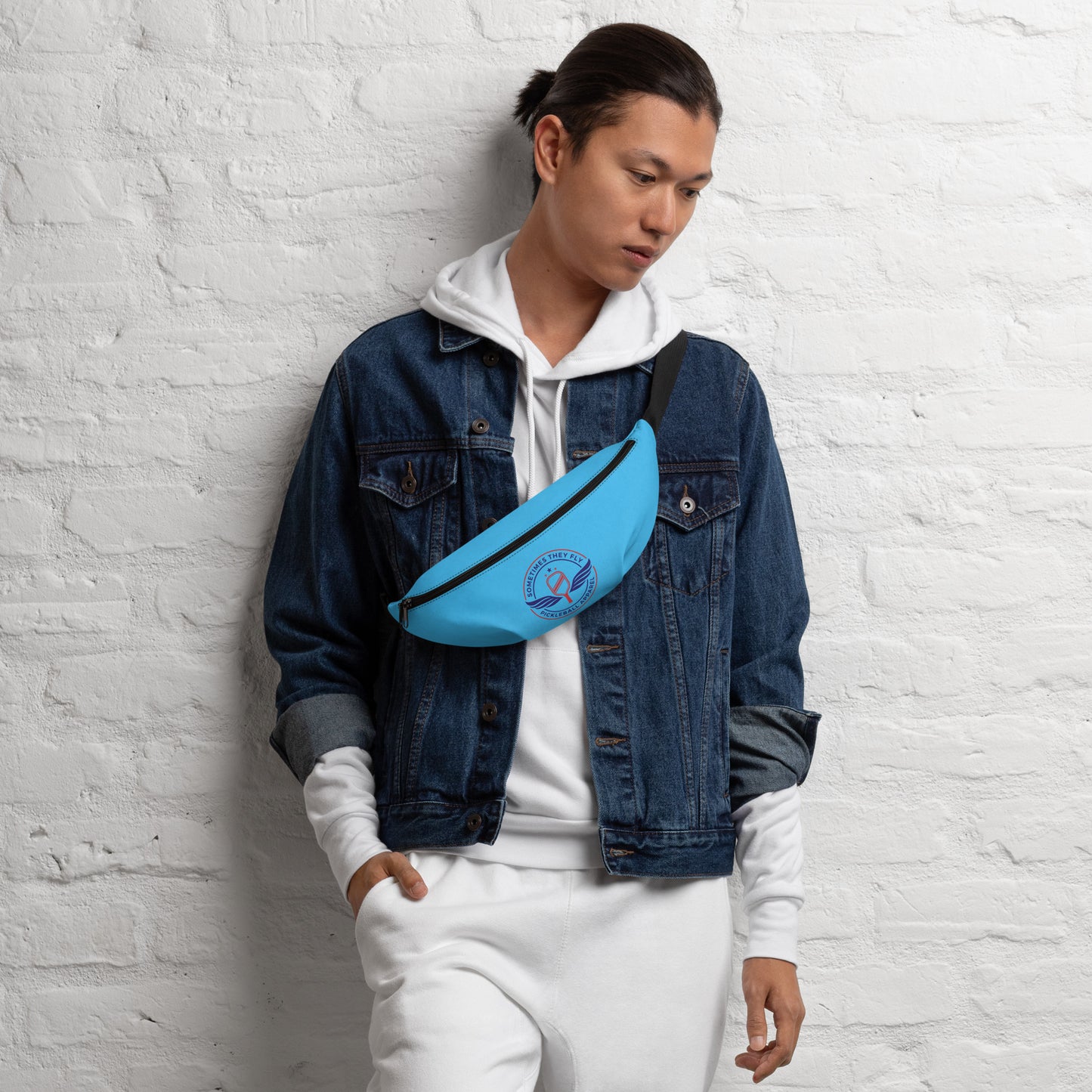 Sometimes They Fly ultra blue pickleball Fanny pack