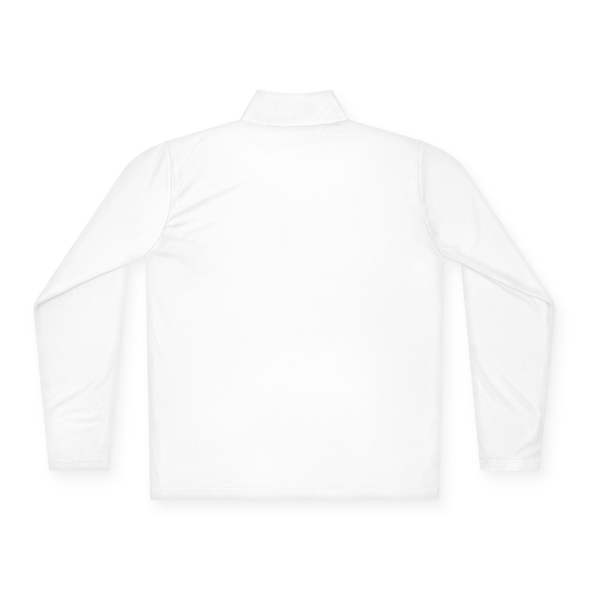 Sometimes they fly long Pickleball sleeve colored logo only performance sports white quarter-zip back 
