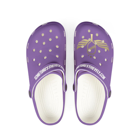 Sometimes They Fly Idiocracy Kicks Purp aggressive pickleball crocs