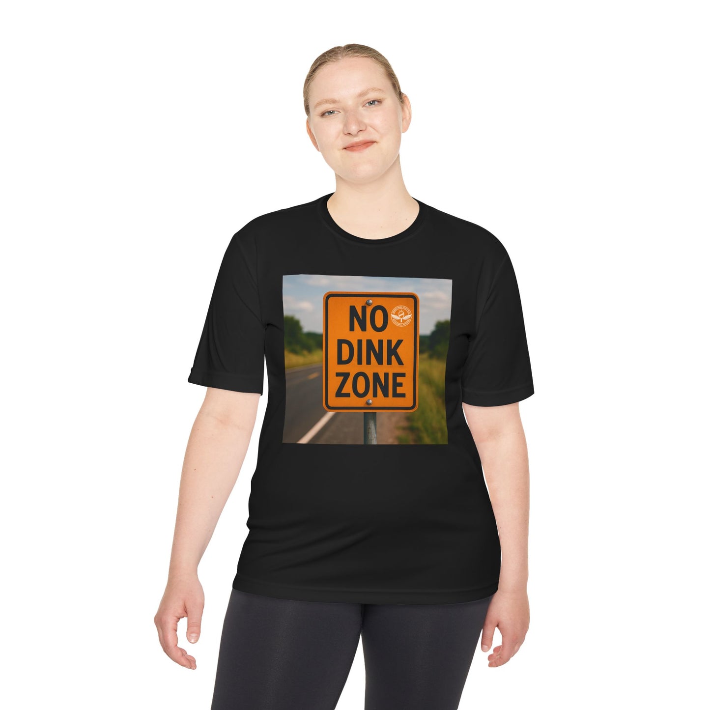 Black sometimes they fly “no dink zone” road sign women’s pickleball shirt 