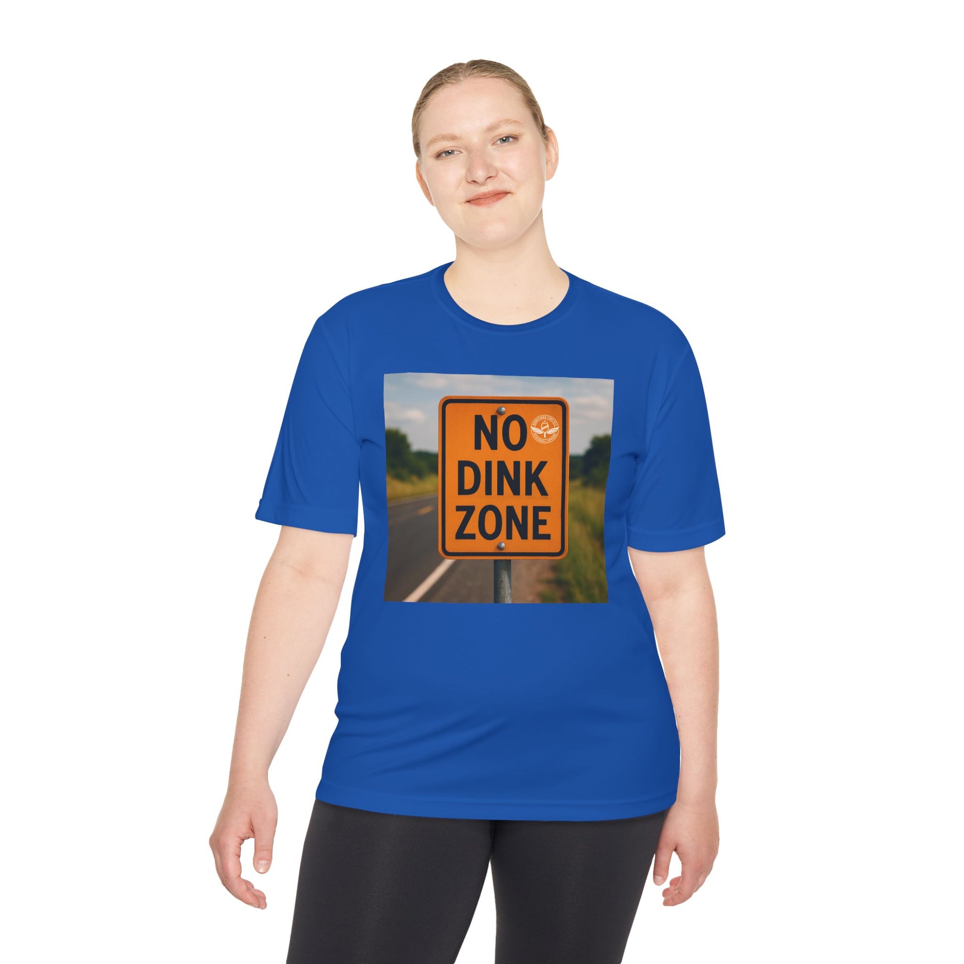 Royal blue sometimes they fly “no dink zone” road sign Women’s pickleball shirt 