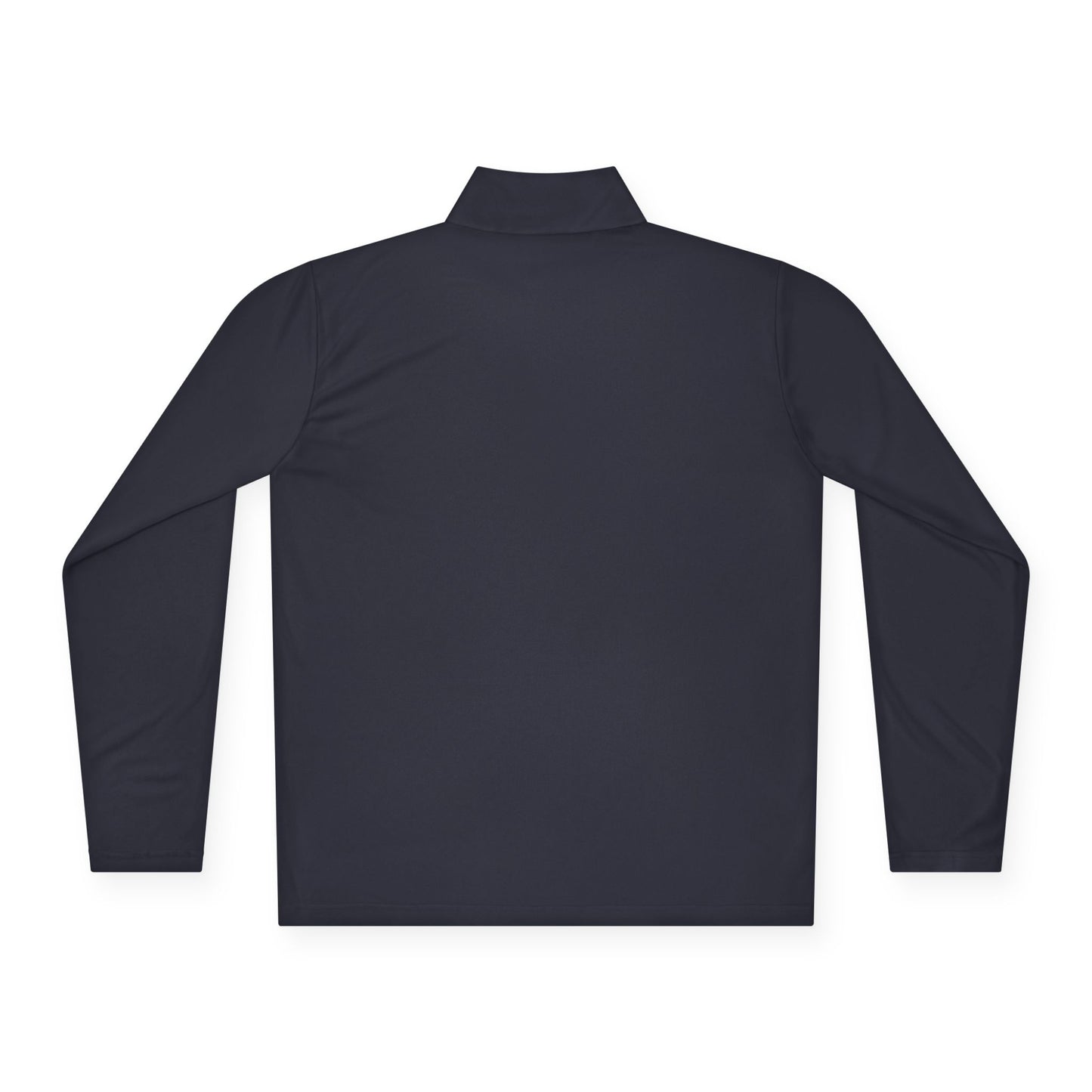 Sometimes they fly long Pickleball sleeve colored logo only performance sports navy blue quarter-zip back