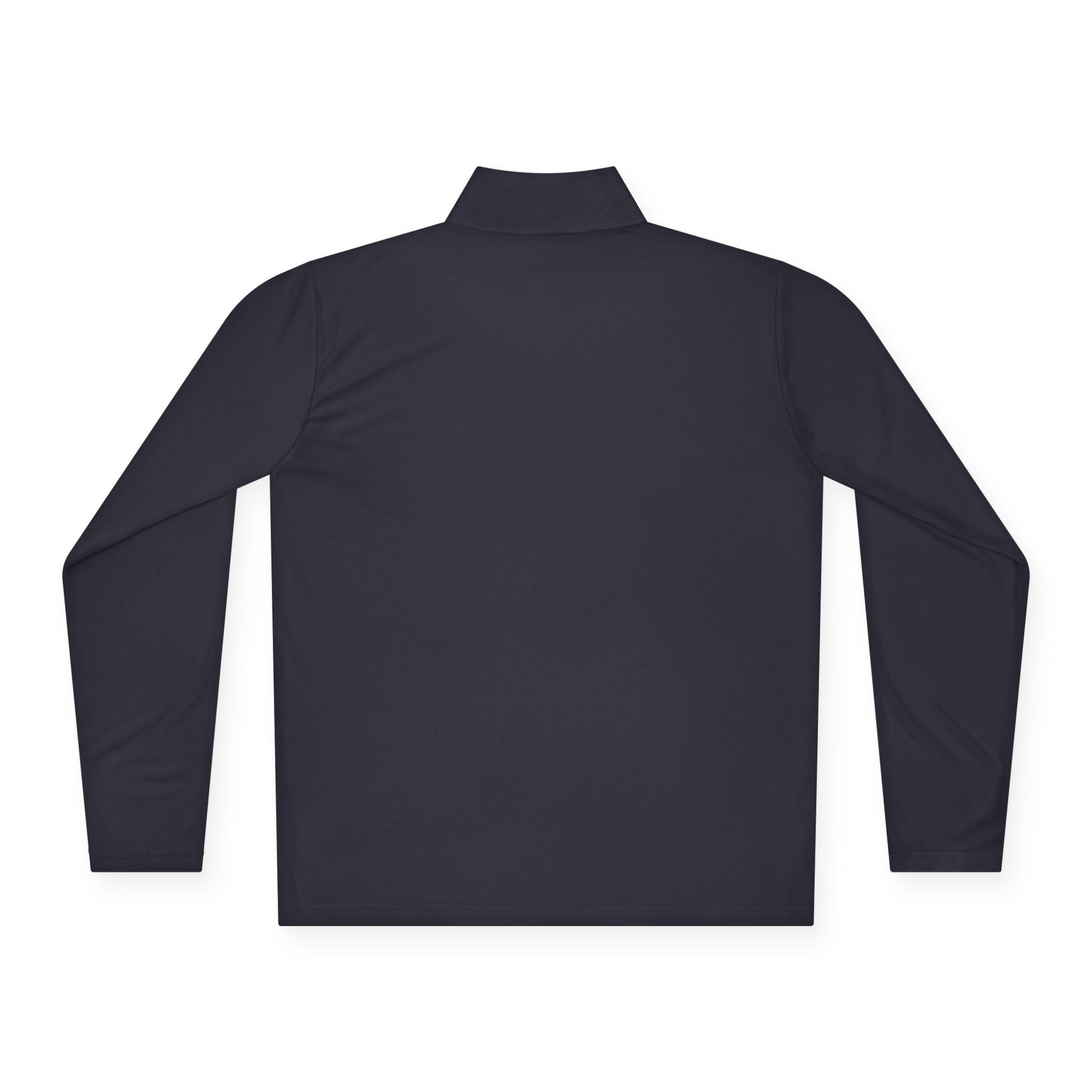 Sometimes they fly long Pickleball sleeve colored logo only performance sports navy blue quarter-zip back
