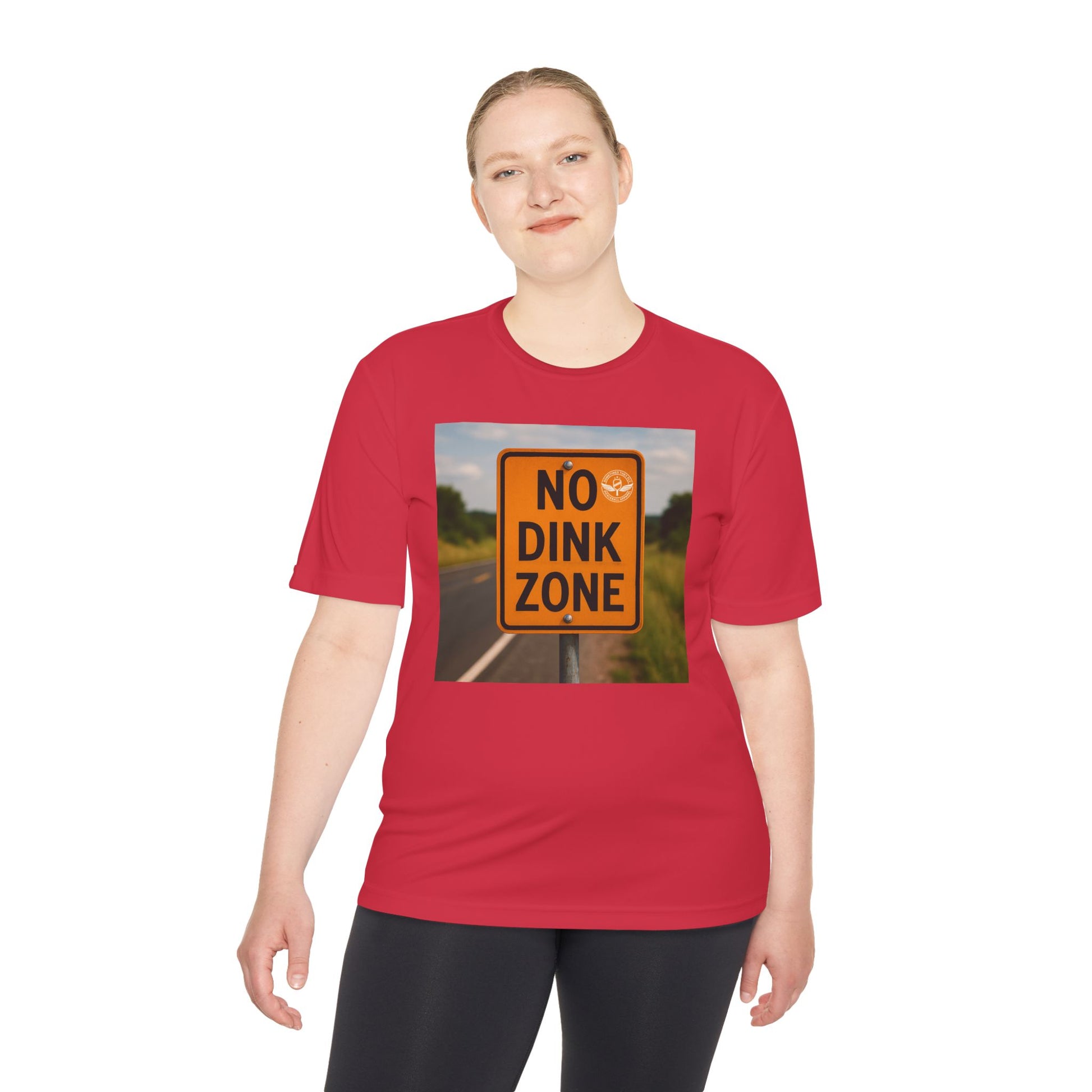 Red sometimes they fly “no dink zone” road sign women’s pickleball shirt 
