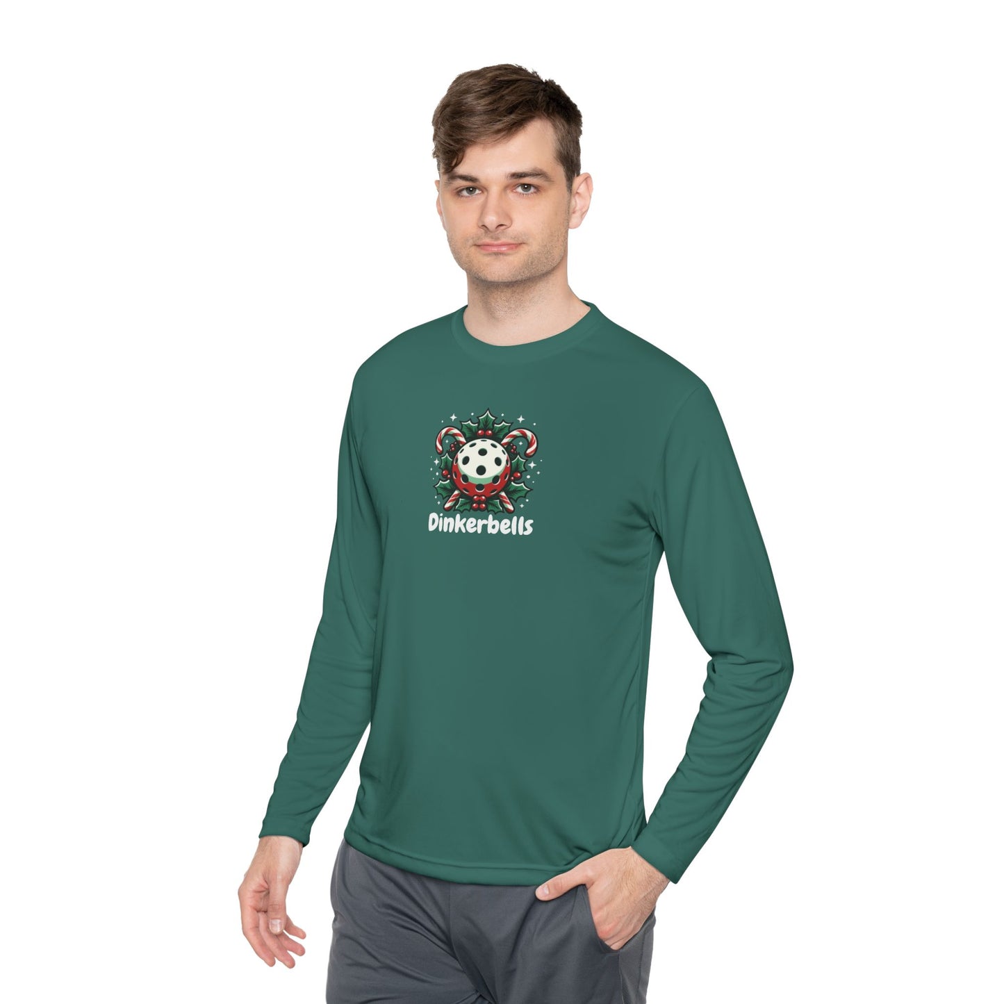 Pickleball Athletic Long Sleeve "Dinkerbells" Tee — Lightweight Performance Shirt