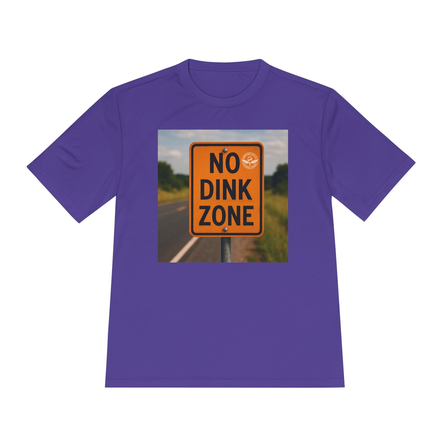 Royal purple sometimes they fly “no dink zone” road sign pickleball shirt 