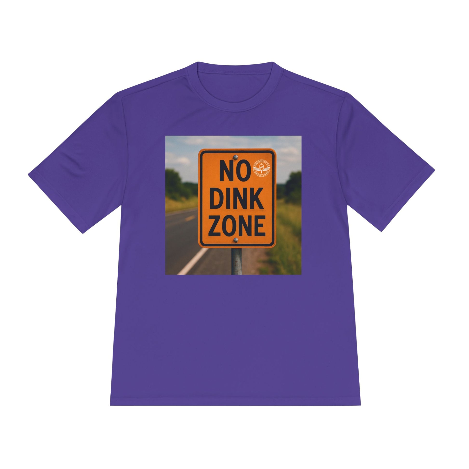 Royal purple sometimes they fly “no dink zone” road sign pickleball shirt 