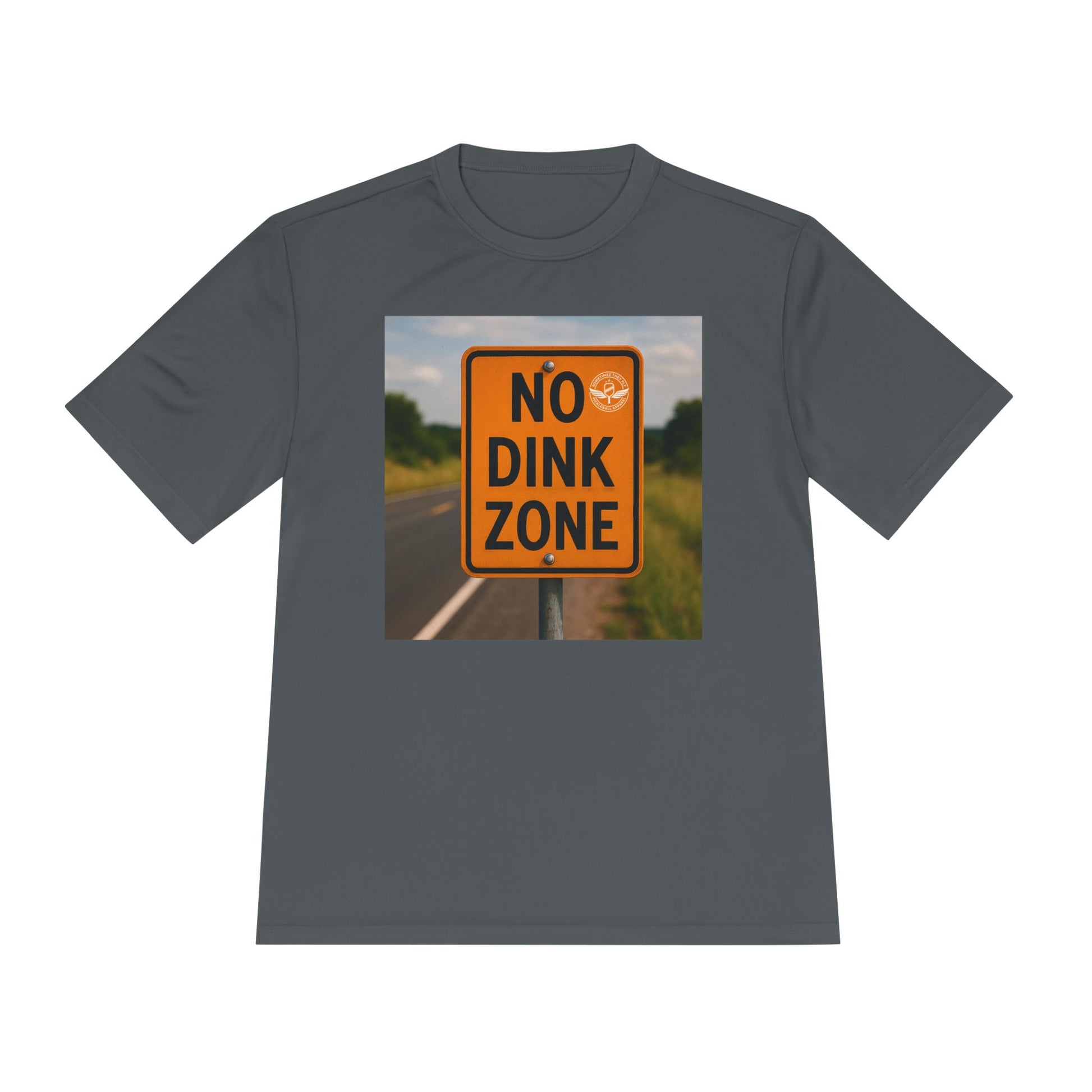 Grey sometimes they fly “no dink zone” road sign pickleball shirt 