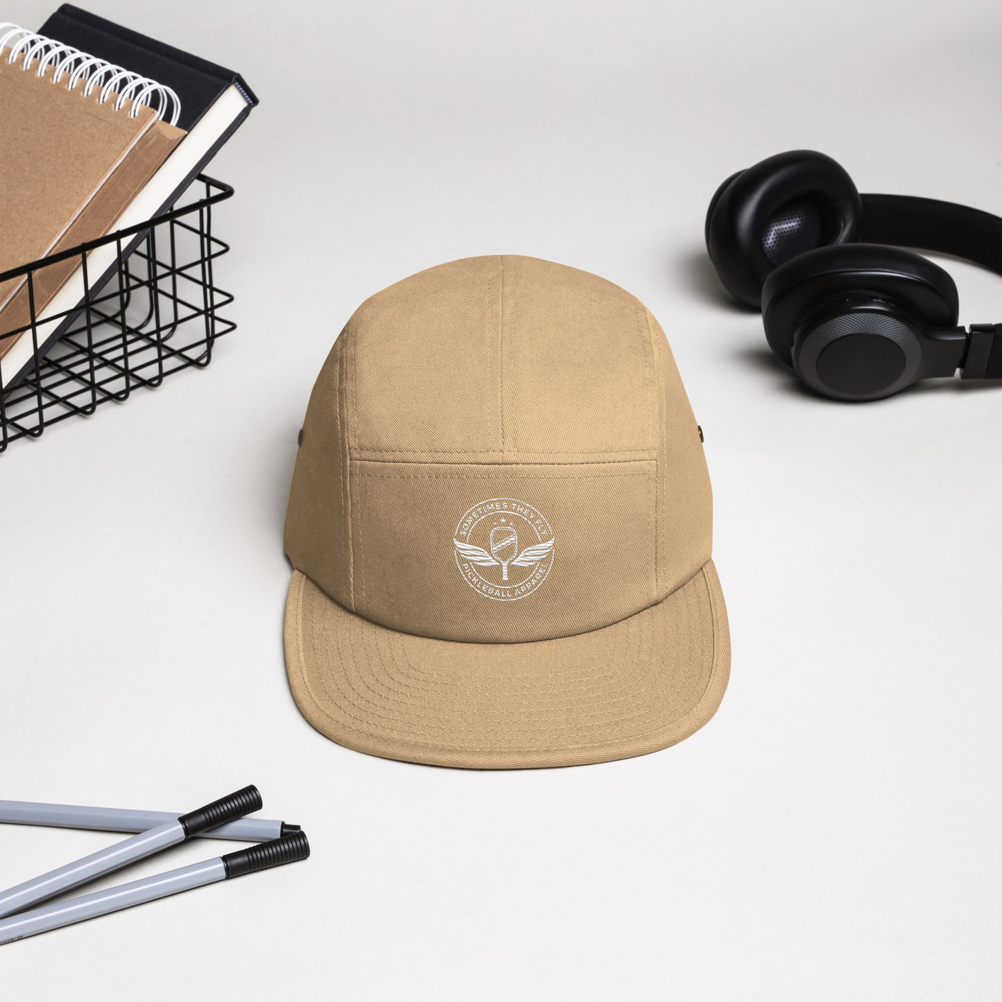 STF Five Panel khaki pickleball cap