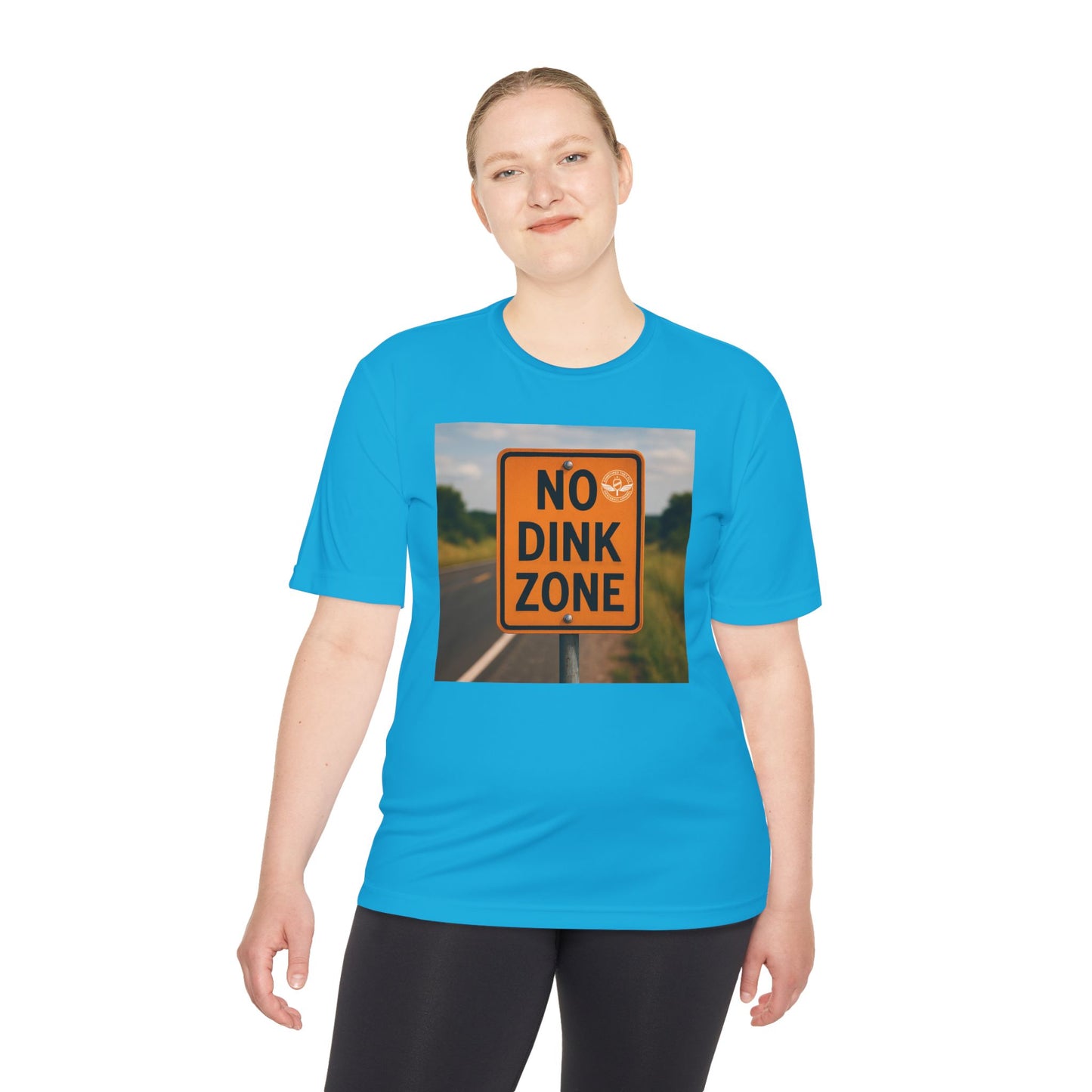 Ultra blue sometimes they fly “no dink zone” road sign women’s pickleball shirt 
