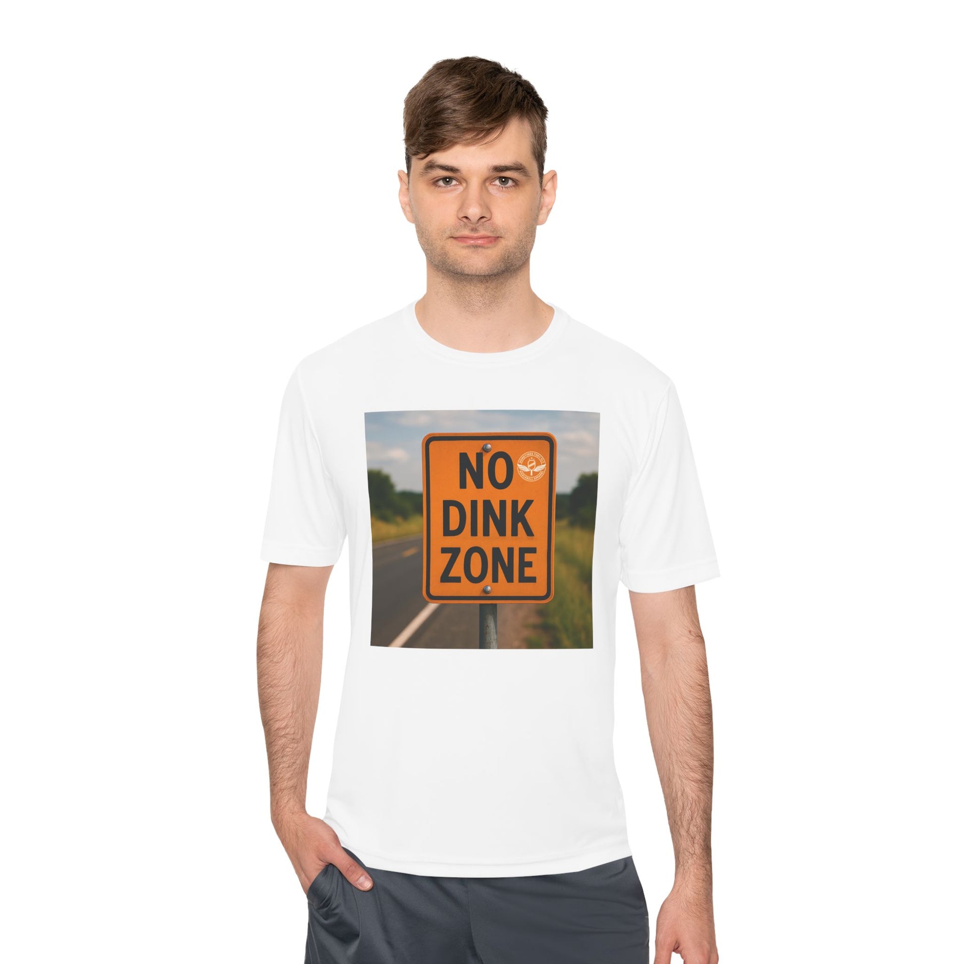 White sometimes they fly “no dink zone” road sign pickleball shirt 