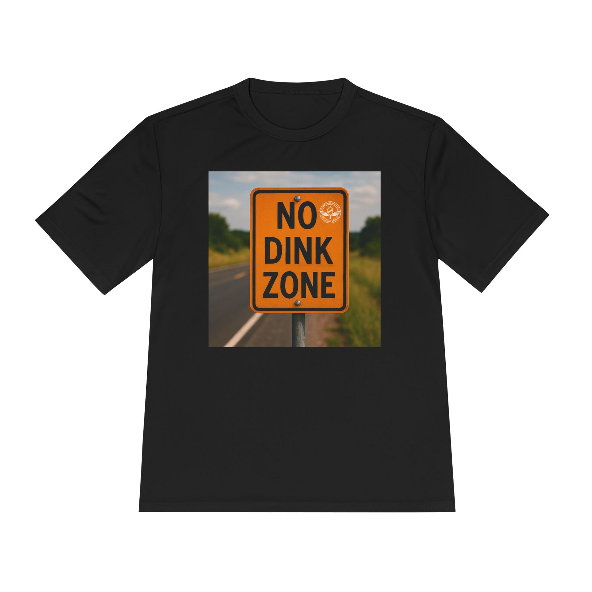 Black sometimes they fly “no dink zone” road sign pickleball shirt 