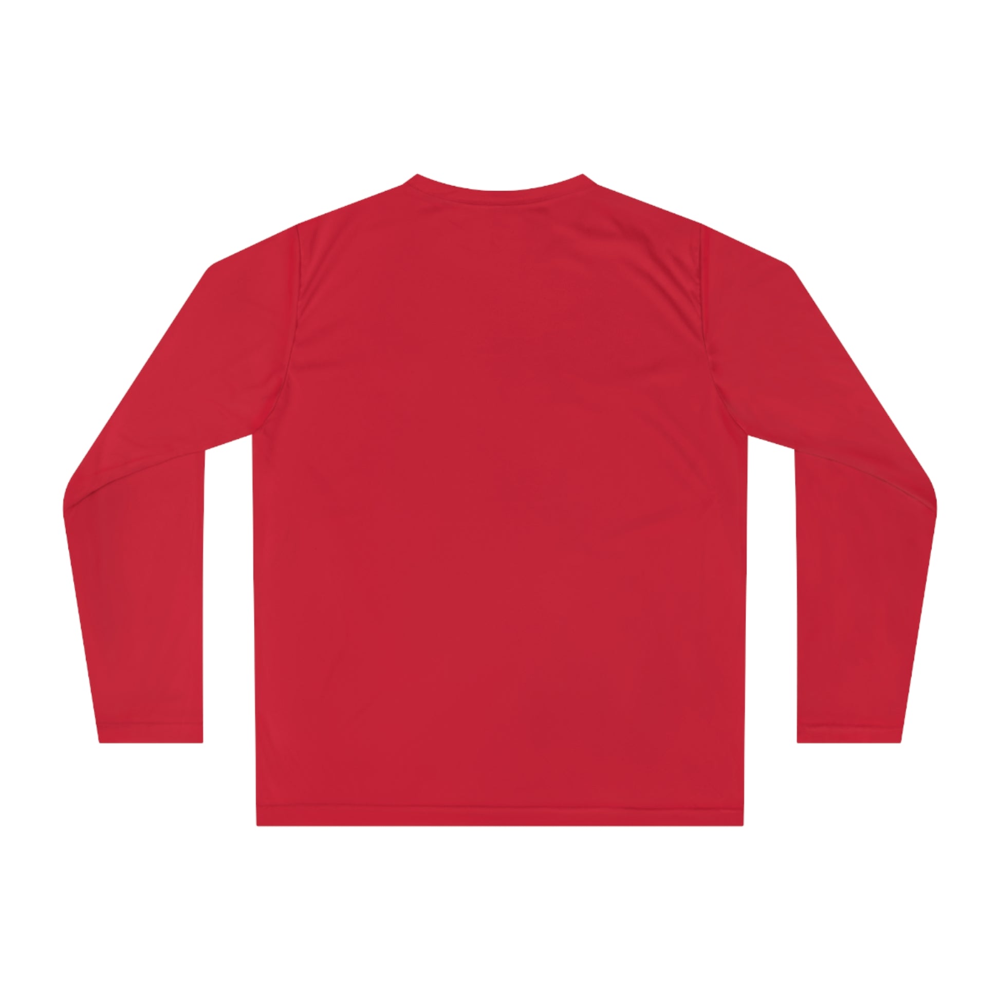 Sometimes they fly Pickleball long sleeve logo only performance sports shirt Red back 