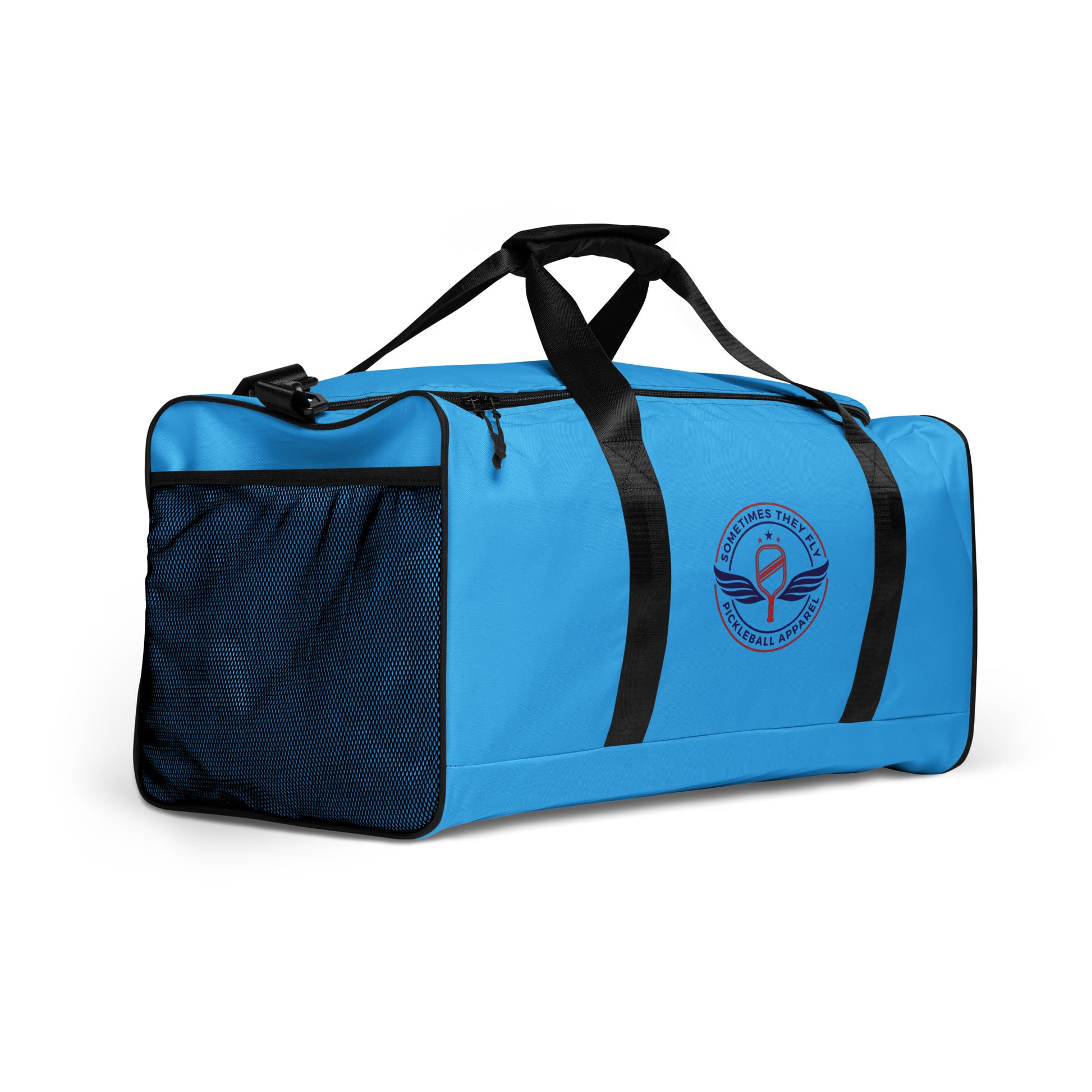 Sometimes They Fly ultra blue pickleball duffle bag