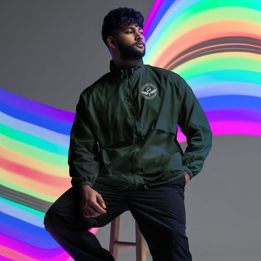 Sometimes they fly Pickleball hoodless windbreaker water proof green
