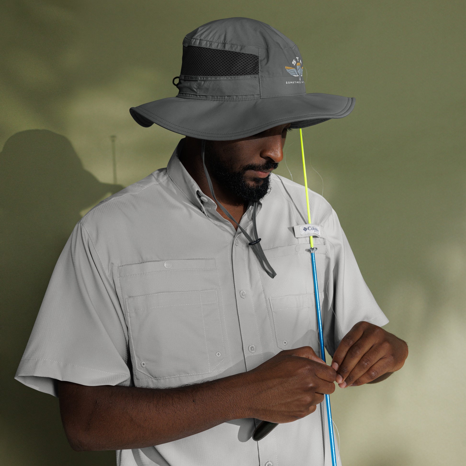 Sometimes They Fly columbia bucket hat  for aggressive pickleball