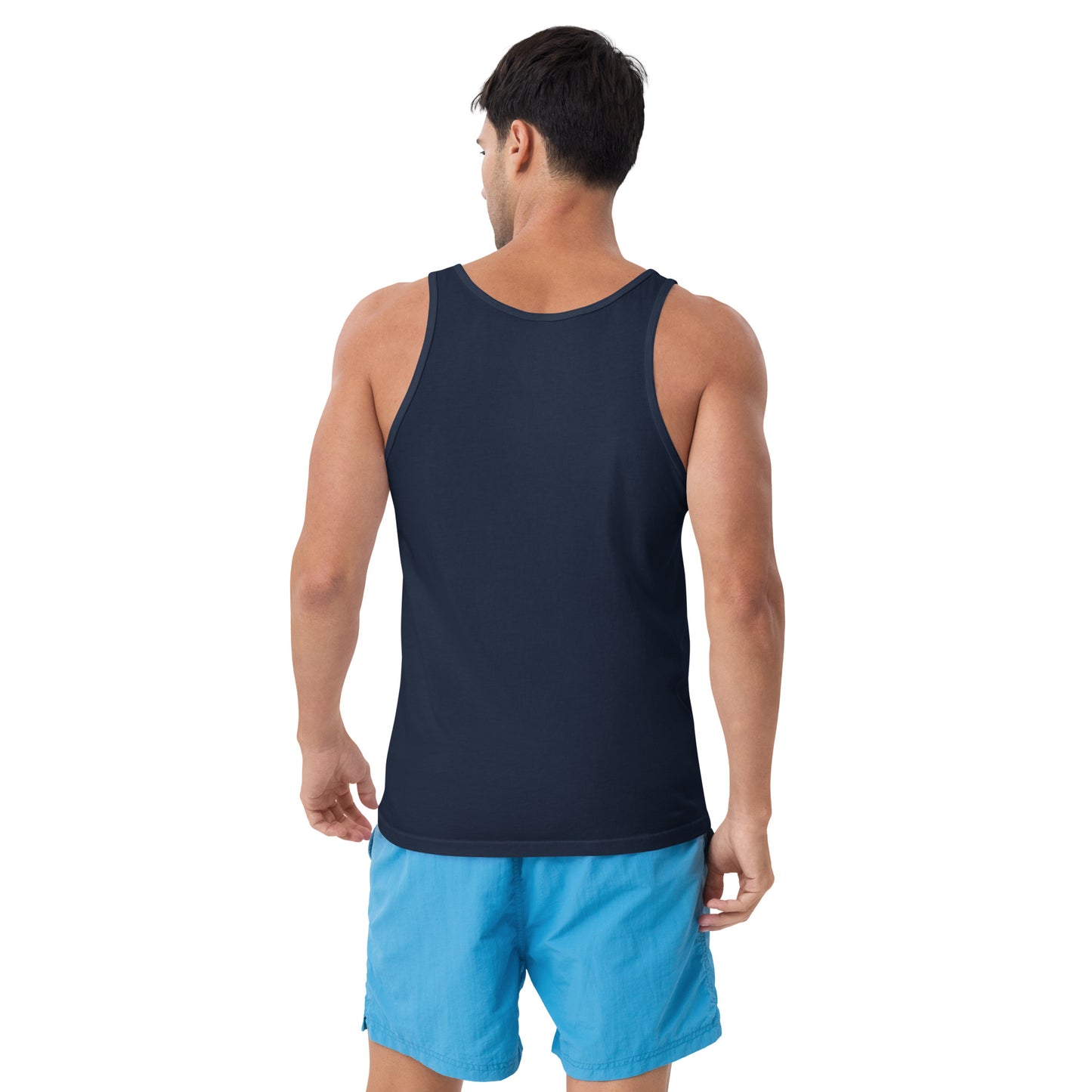 Sometimes they fly navy blue pickleball athletic tank top