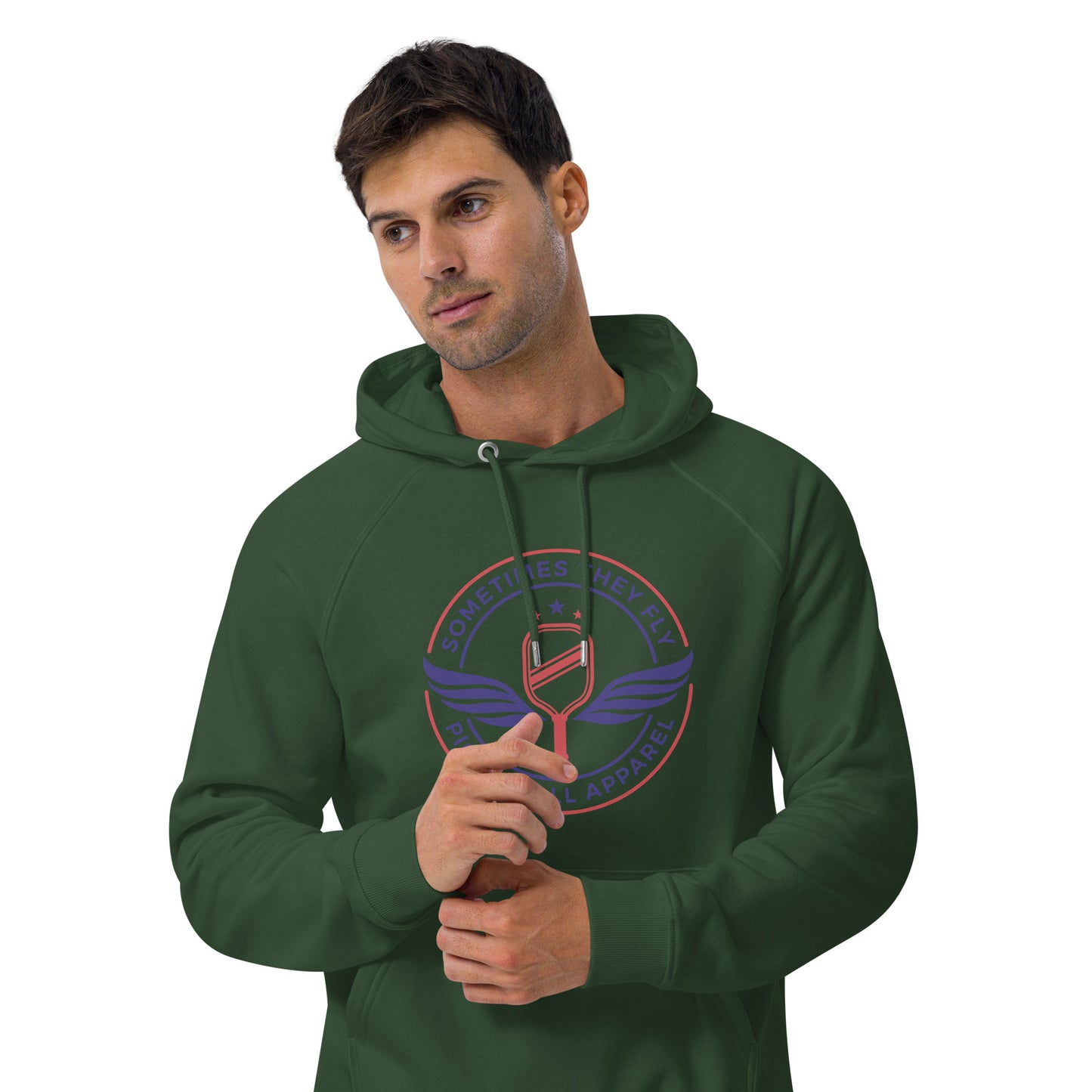 Sometimes they fly mens pickleball/comfort hoodie green 