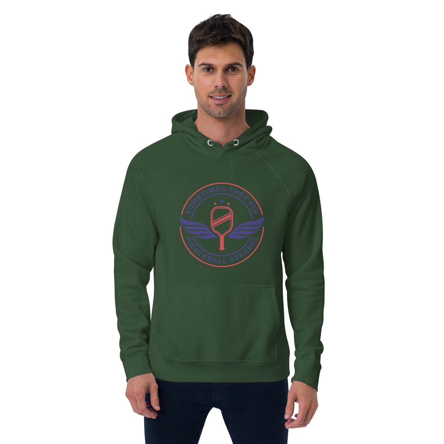 Sometimes they fly mens pickleball/comfort hoodie green