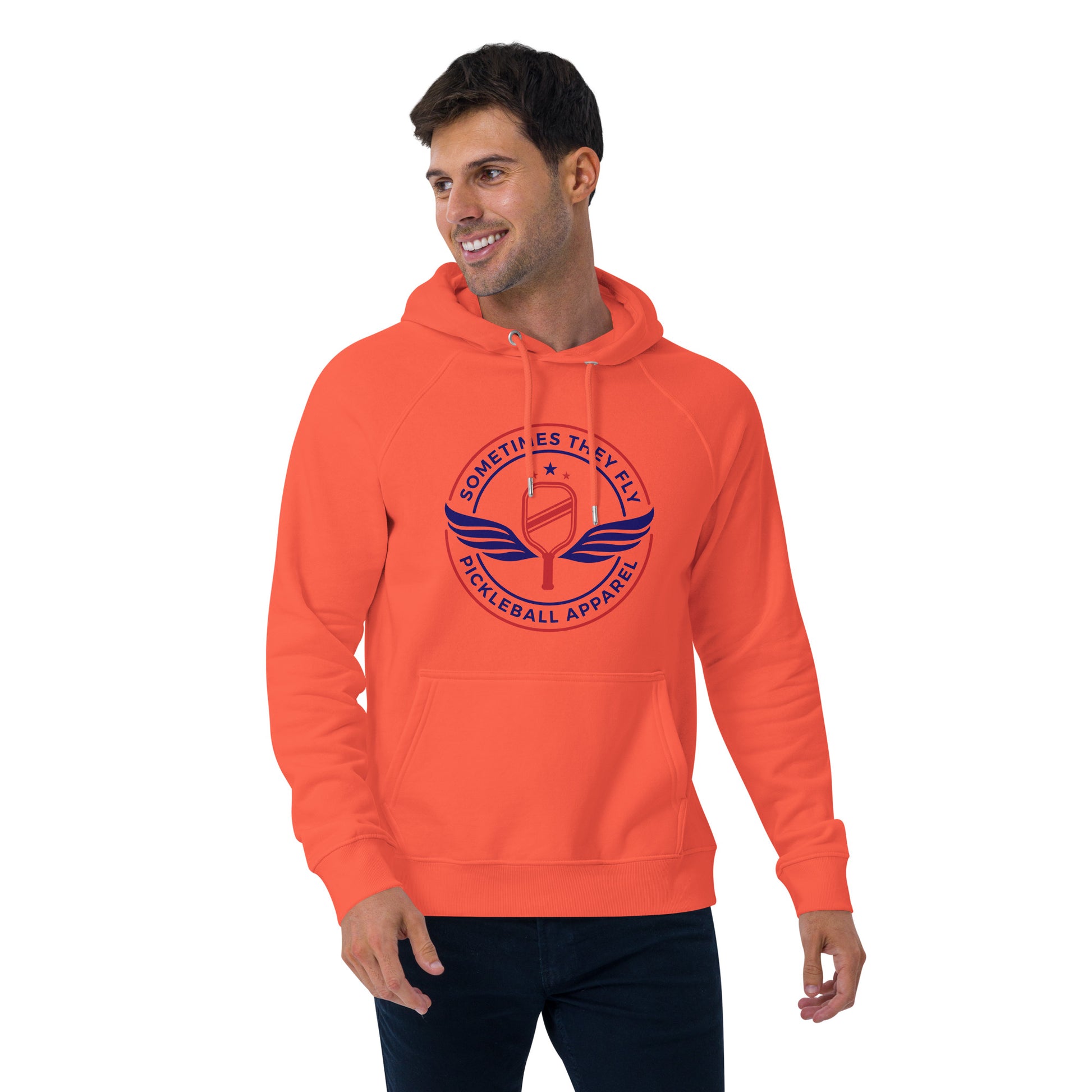Sometimes they fly mens pickleball/comfort hoodie burnt orange