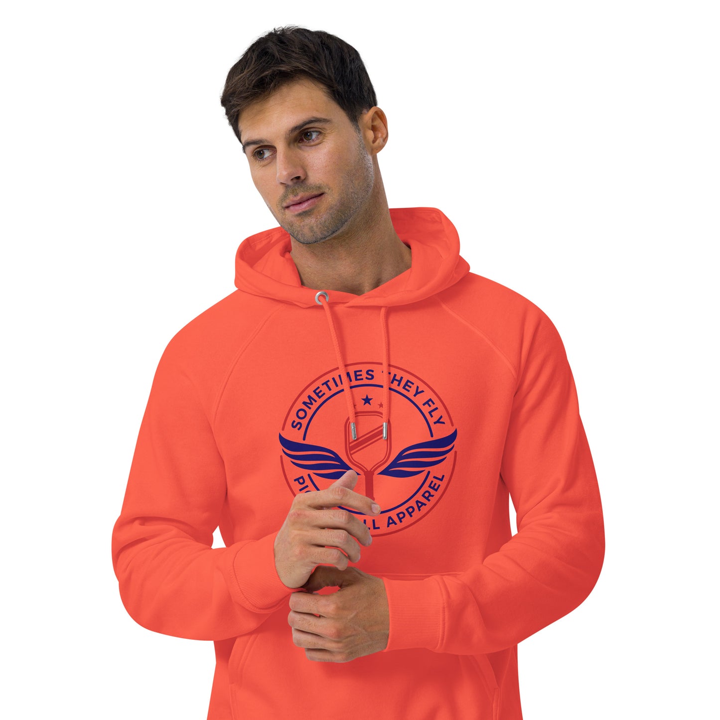 Sometimes they fly mens pickleball/comfort hoodie burnt orange