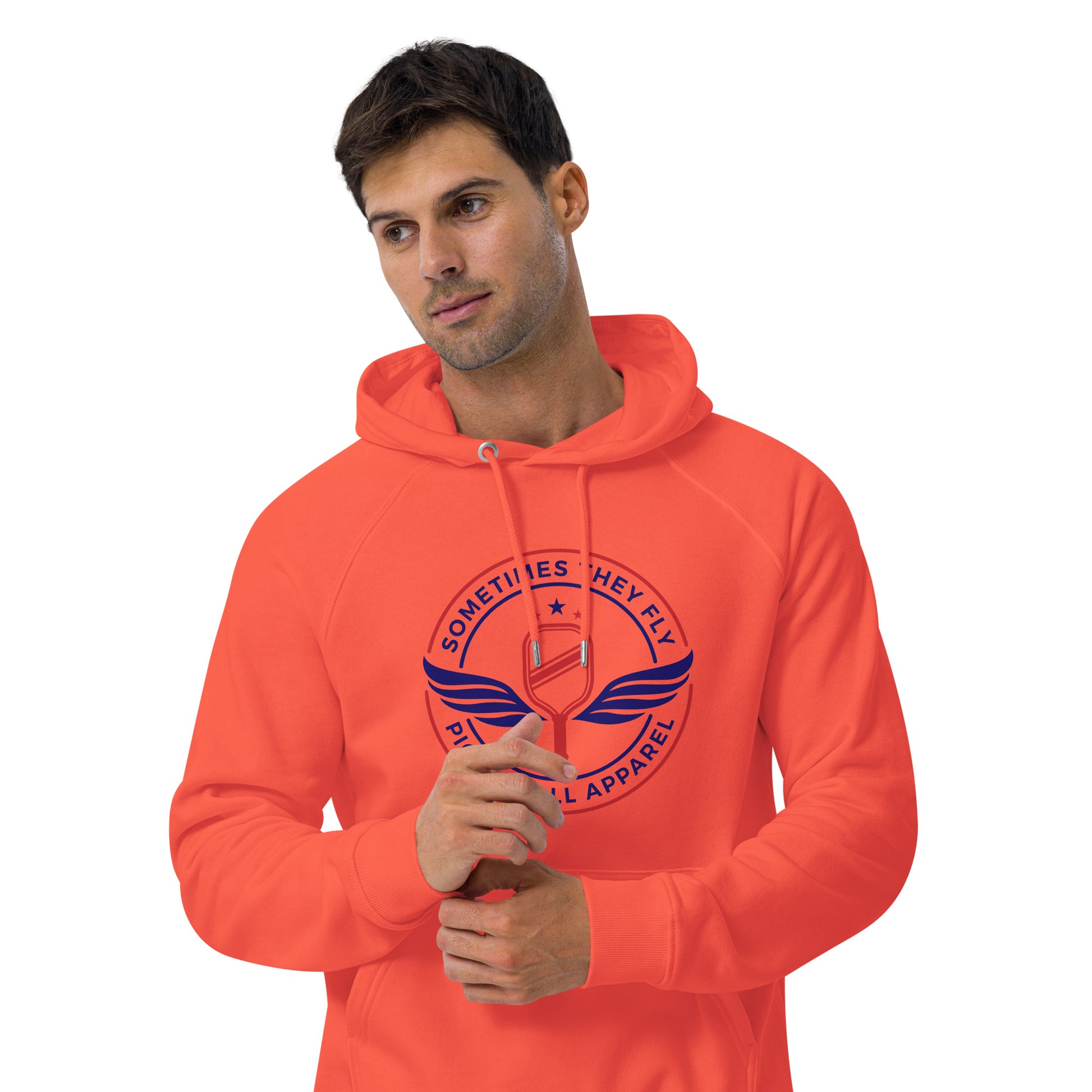 Sometimes they fly mens pickleball/comfort hoodie burnt orange