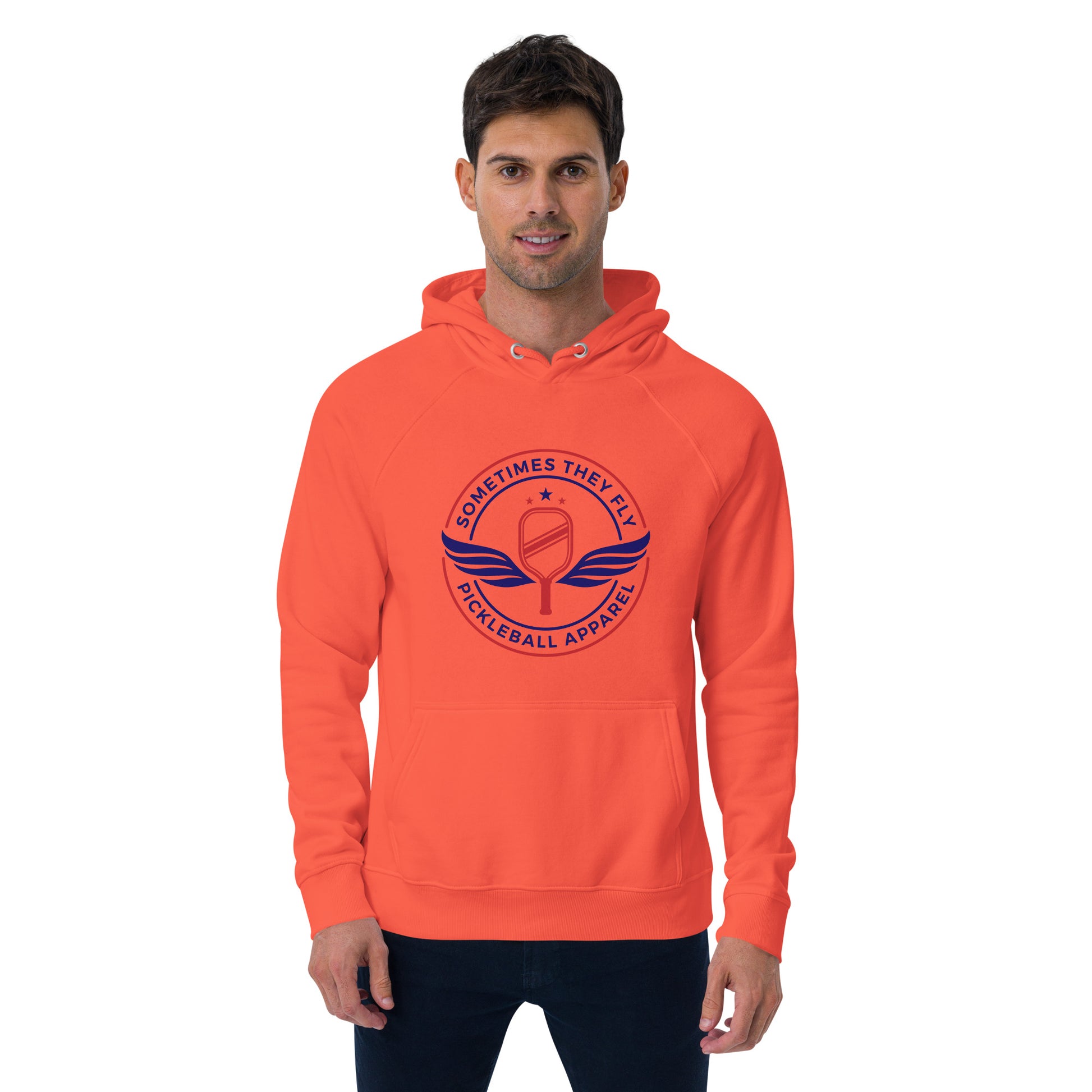 Sometimes they fly mens pickleball/comfort hoodie burnt orange