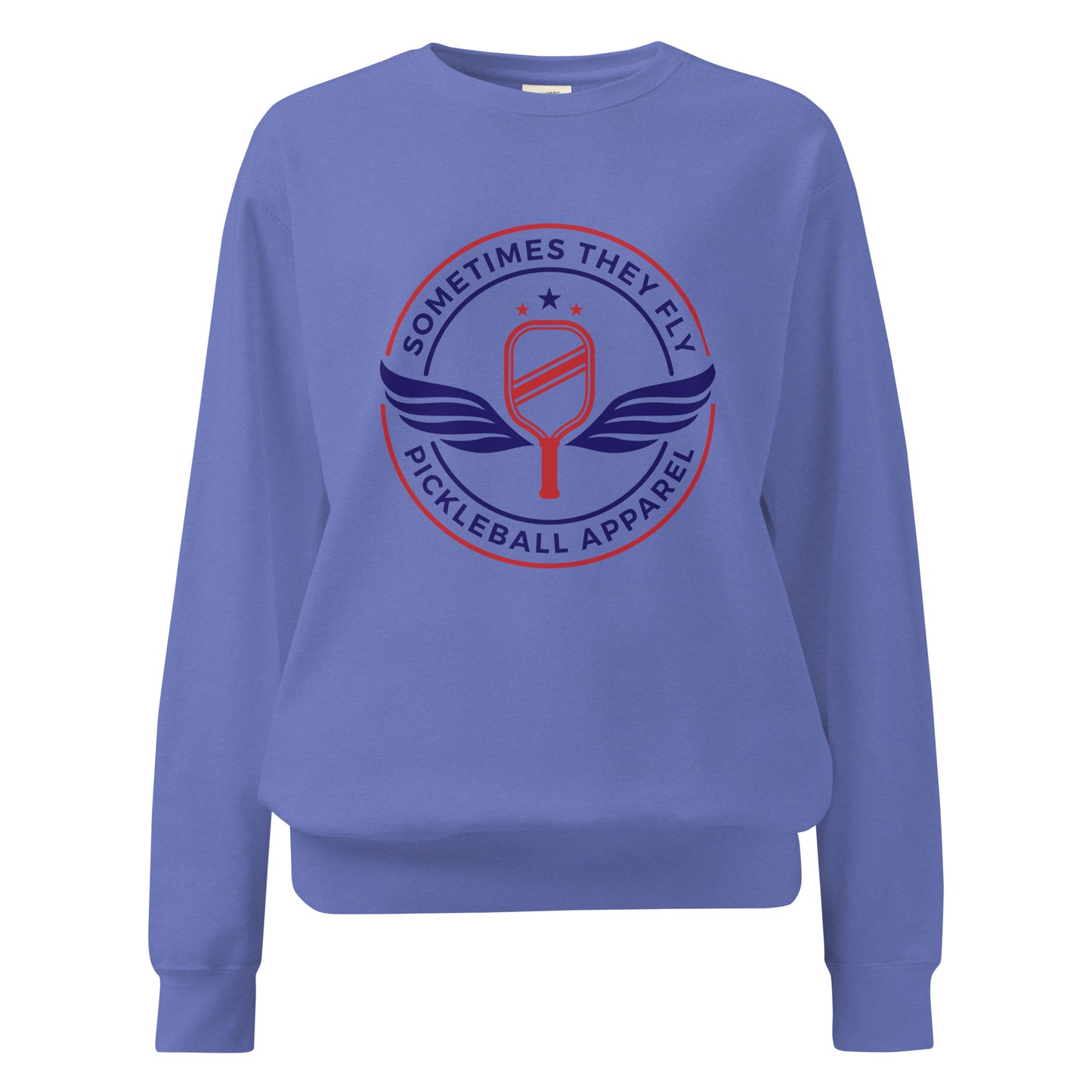 Sometimes they fly pickleball/comfort sweatshirt Flo blue 