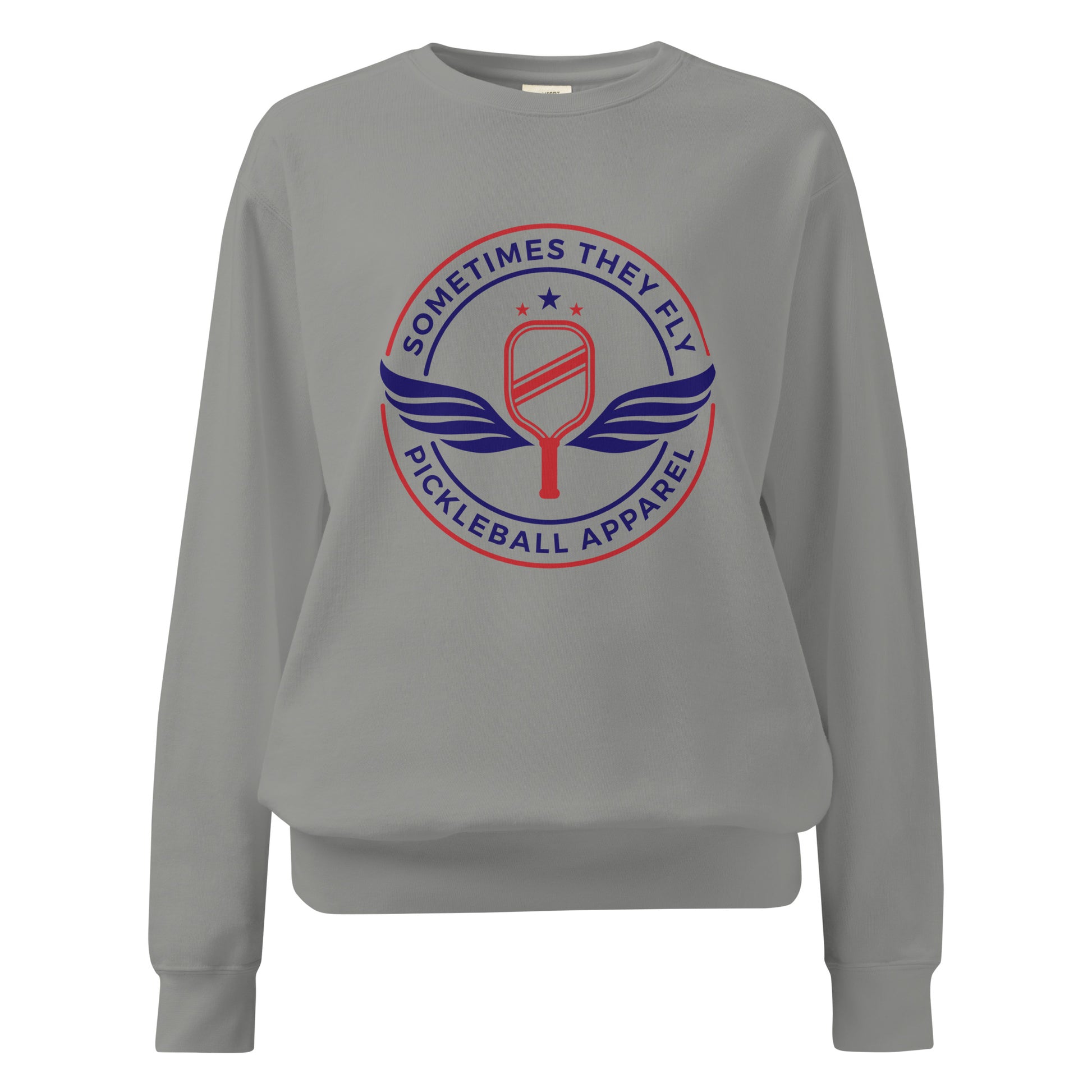 Sometimes they fly pickleball/comfort sweatshirt grey