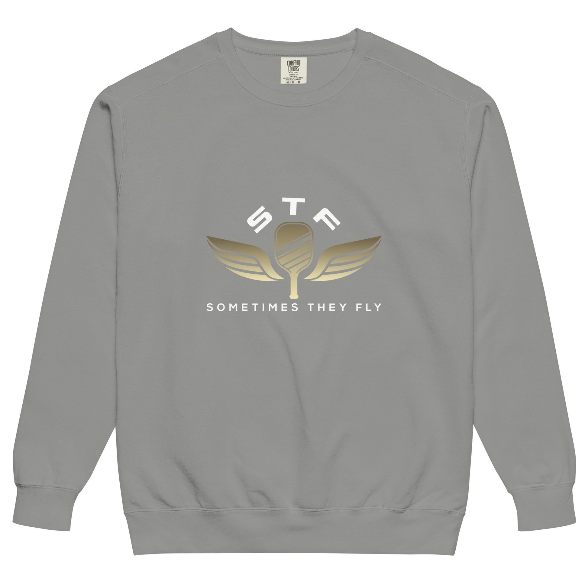 Sometimes they fly pickleball/comfort sweatshirt grey
