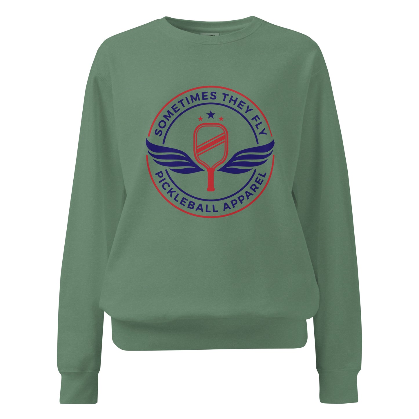 Sometimes they fly pickleball/comfort sweatshirt light green
