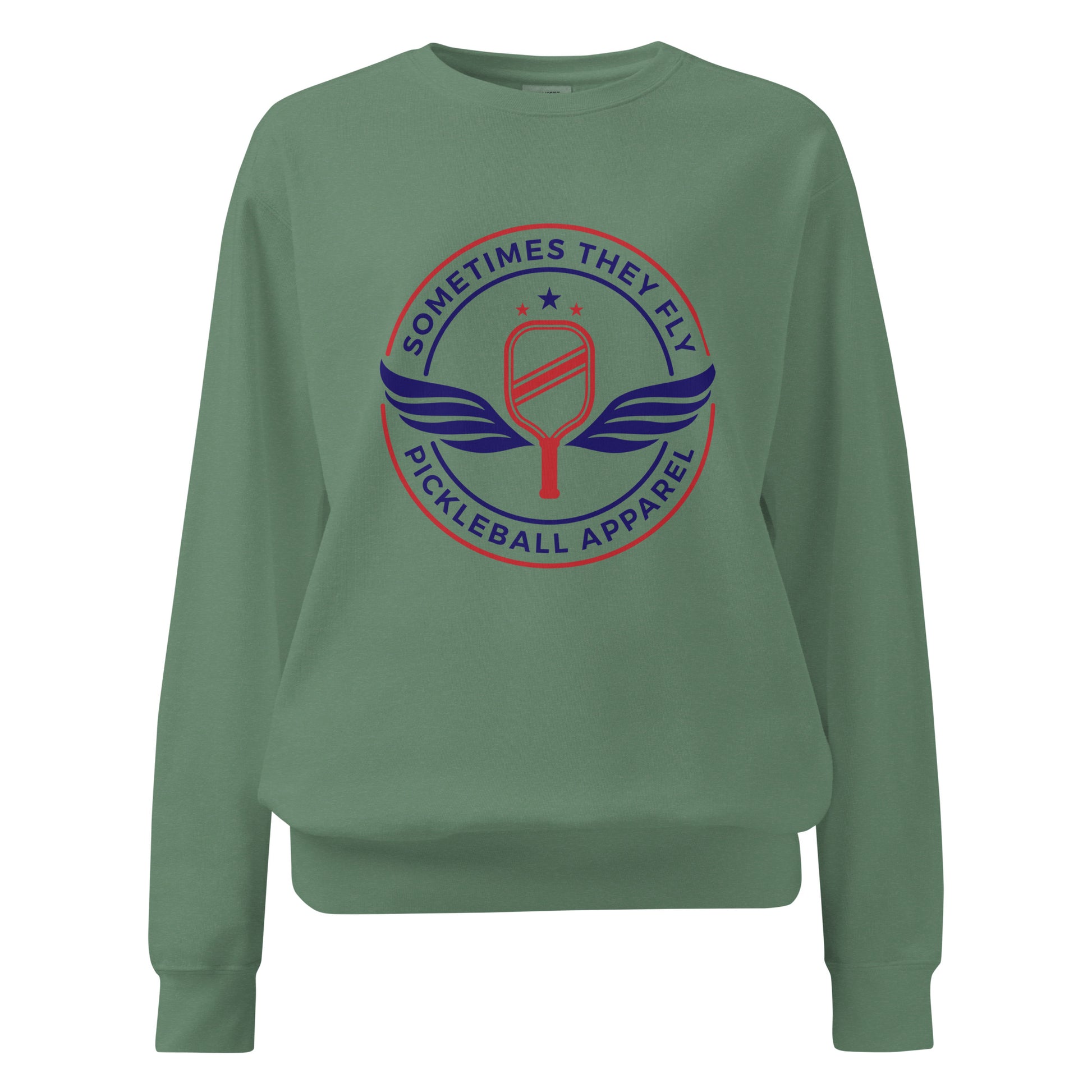 Sometimes they fly pickleball/comfort sweatshirt light green