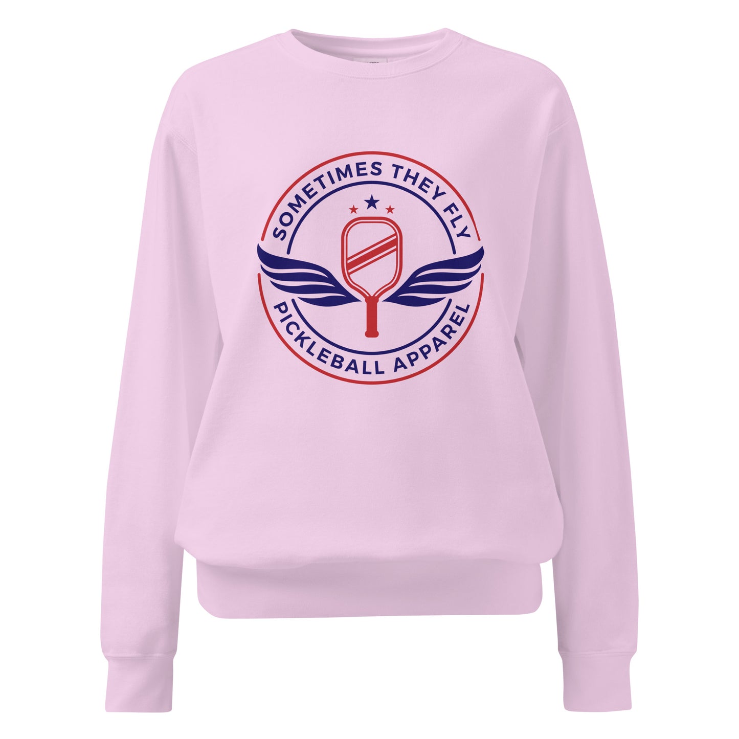 Sometimes they fly pickleball/comfort sweatshirt orchid