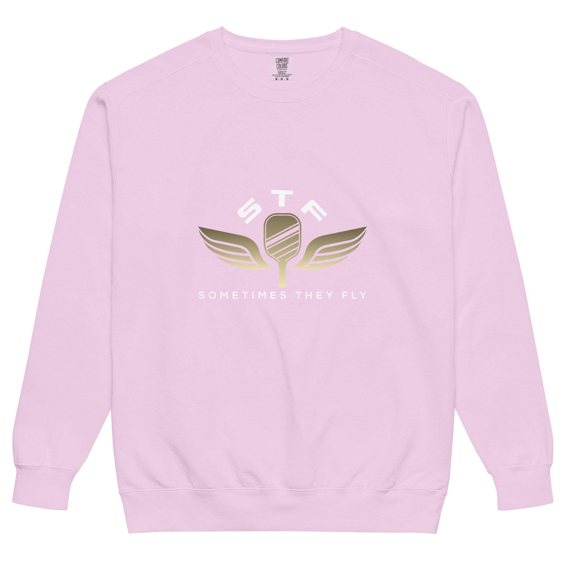 Sometimes they fly pickleball/comfort sweatshirt orchid