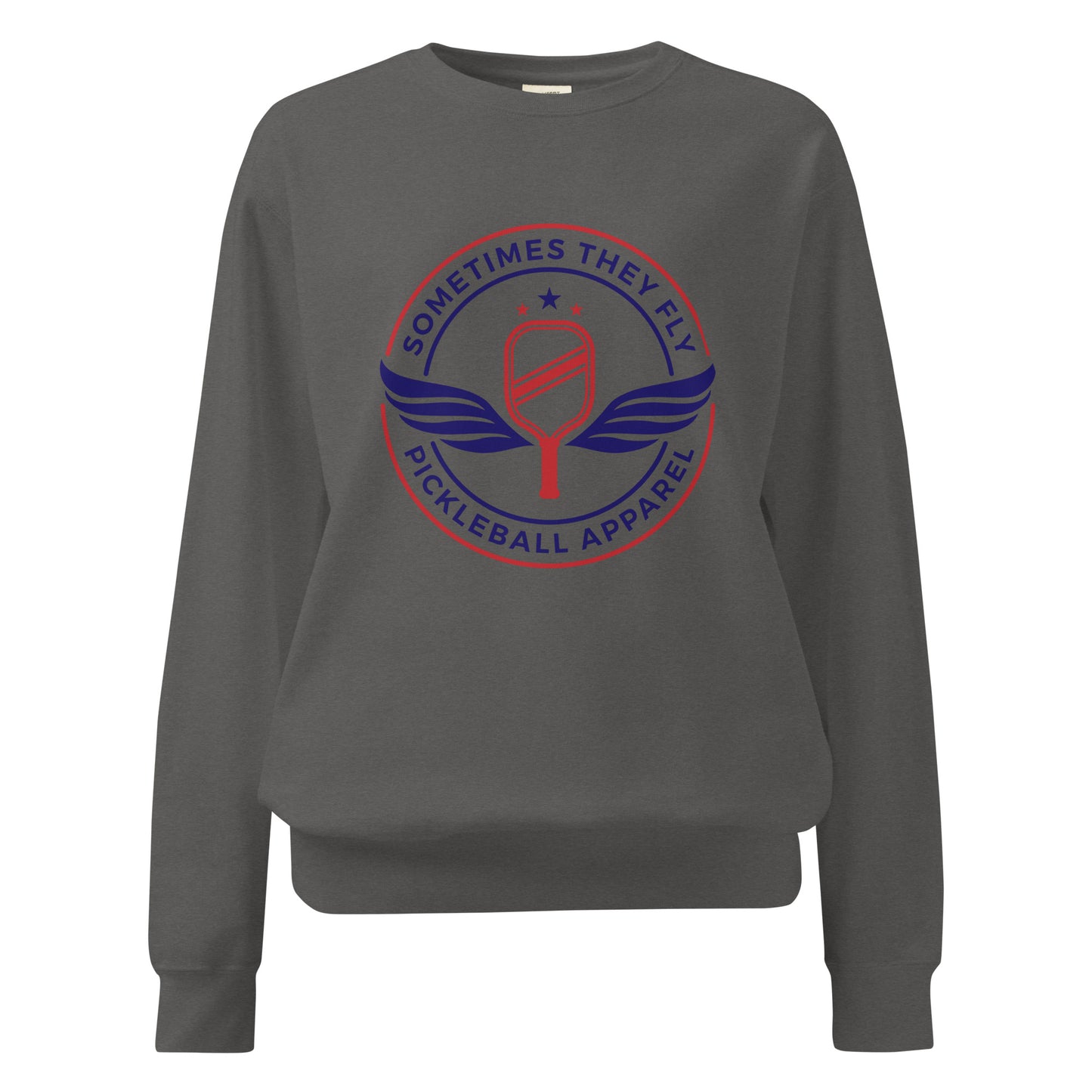 Sometimes they fly pickleball/comfort sweatshirt pepper grey 