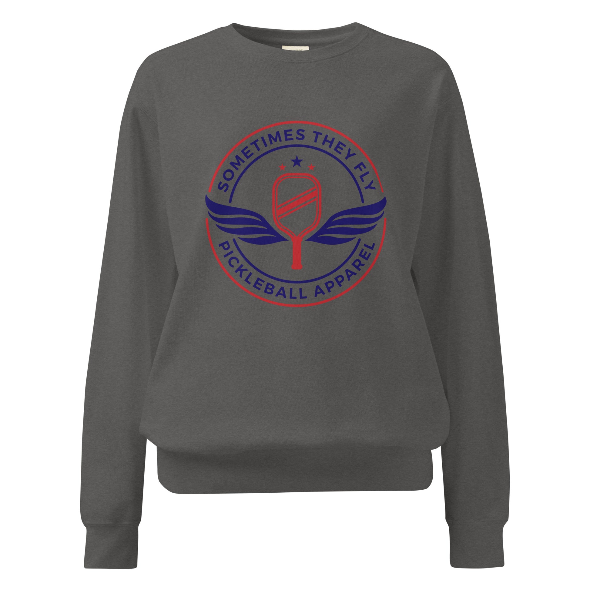 Sometimes they fly pickleball/comfort sweatshirt pepper grey 