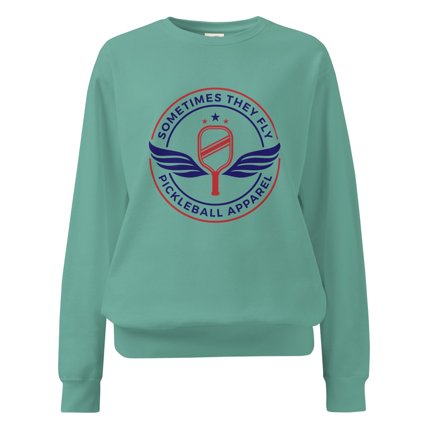 Sometimes they fly pickleball/comfort sweatshirt seafoam