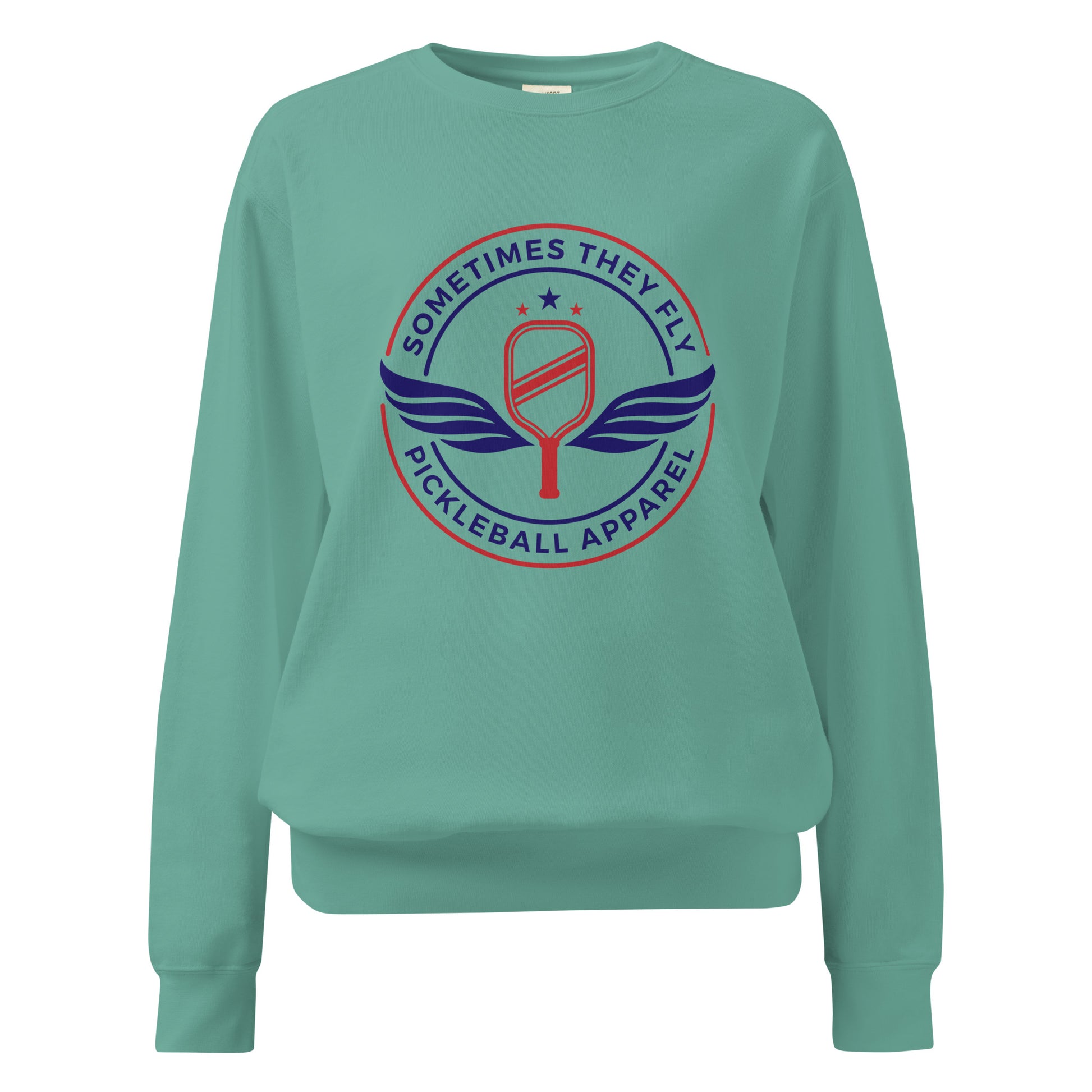 Sometimes they fly pickleball/comfort sweatshirt seafoam