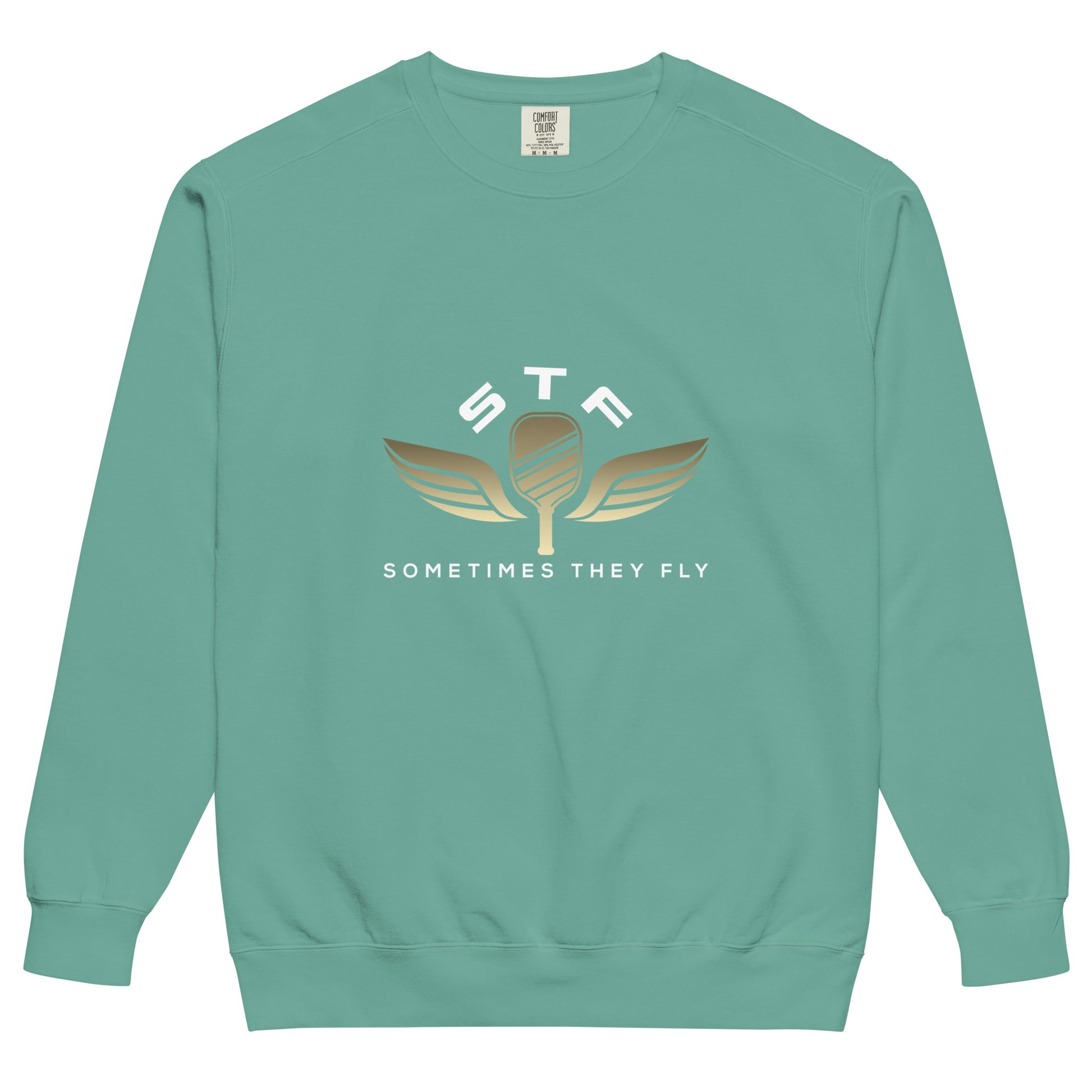 Sometimes they fly pickleball/comfort sweatshirt seafoam