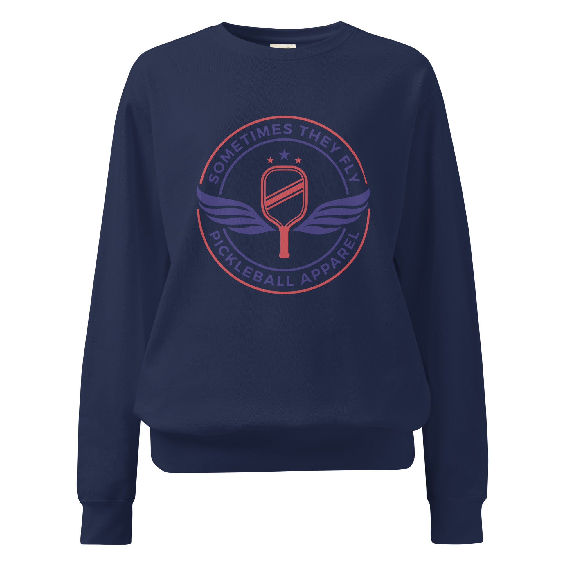 Sometimes they fly pickleball/comfort sweatshirt navy blue