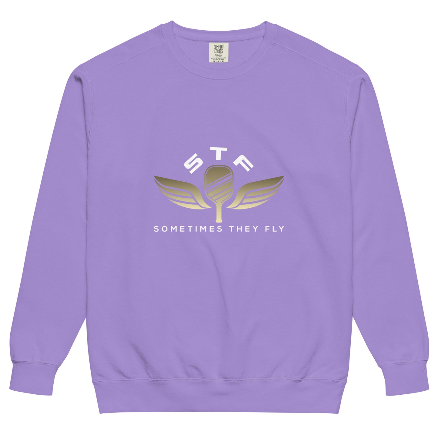 Sometimes they fly pickleball/comfort sweatshirt violet 