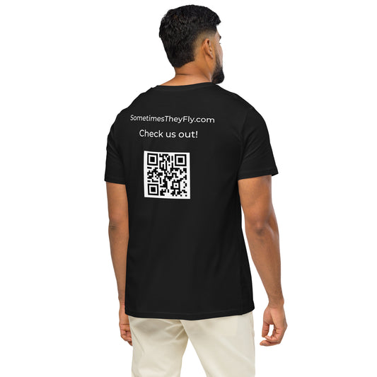 Sometimes they fly Pickleball advertisement shirt black 