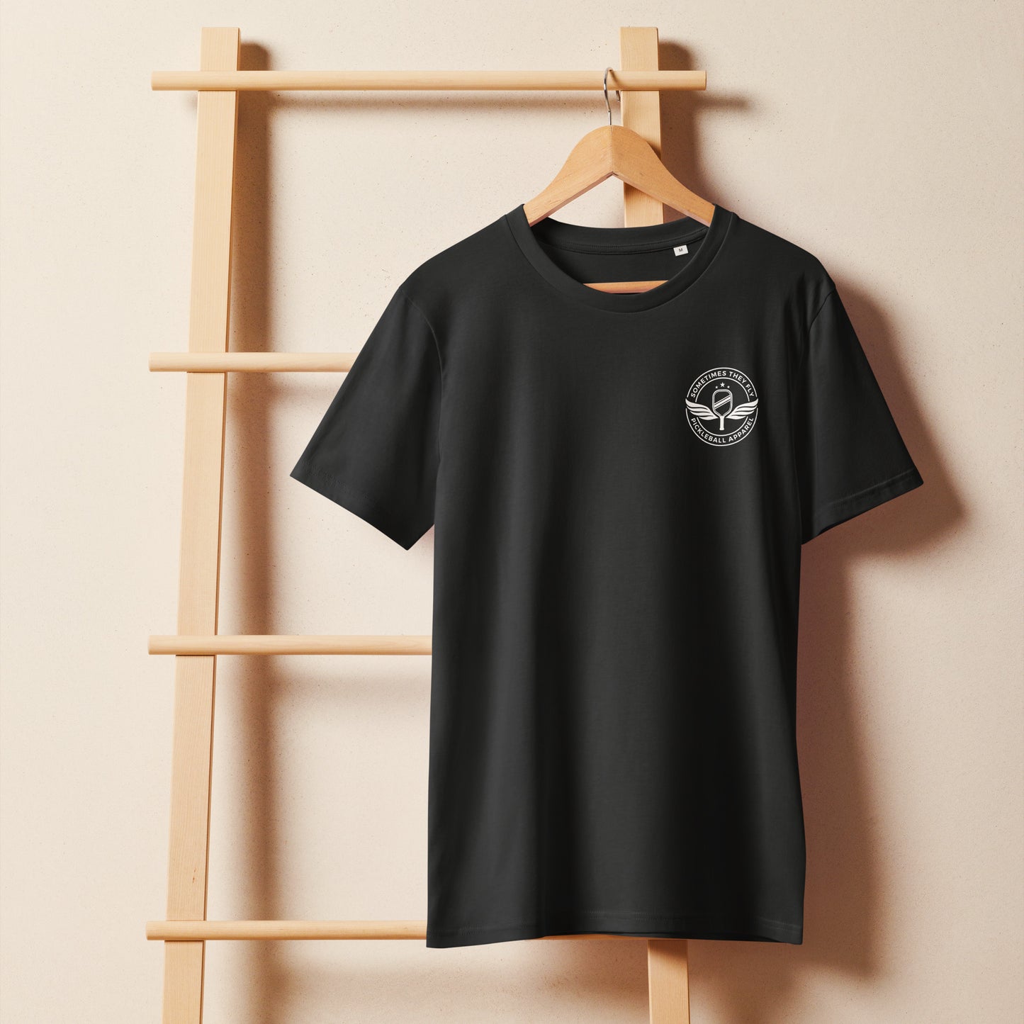 Sometimes they fly Pickleball advertisement shirt black 