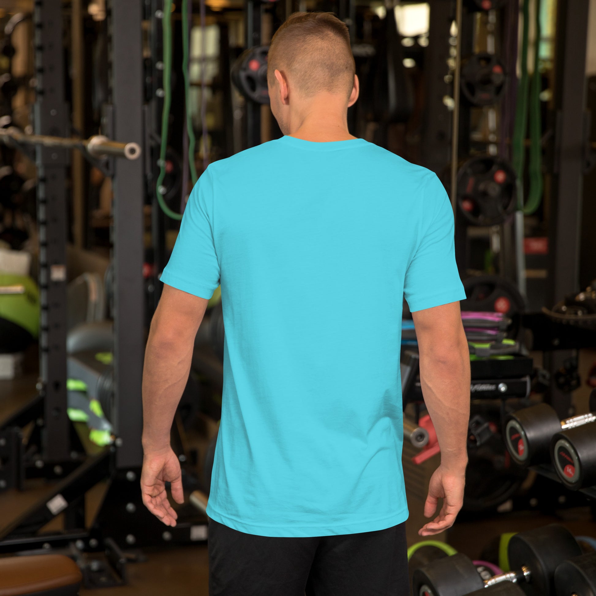 Sometimes they fly pickleball/casual/gym shirt turquoise big gold logo