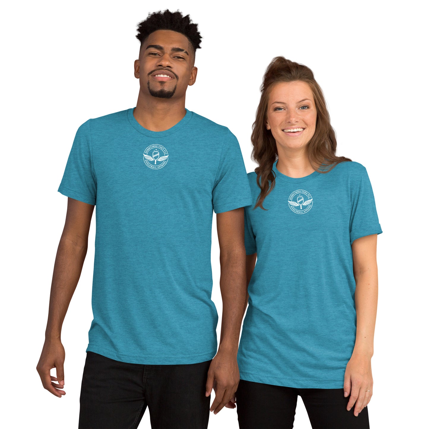 Sometimes They Fly athletic pickleball shirt men’s and women’s ultra blue