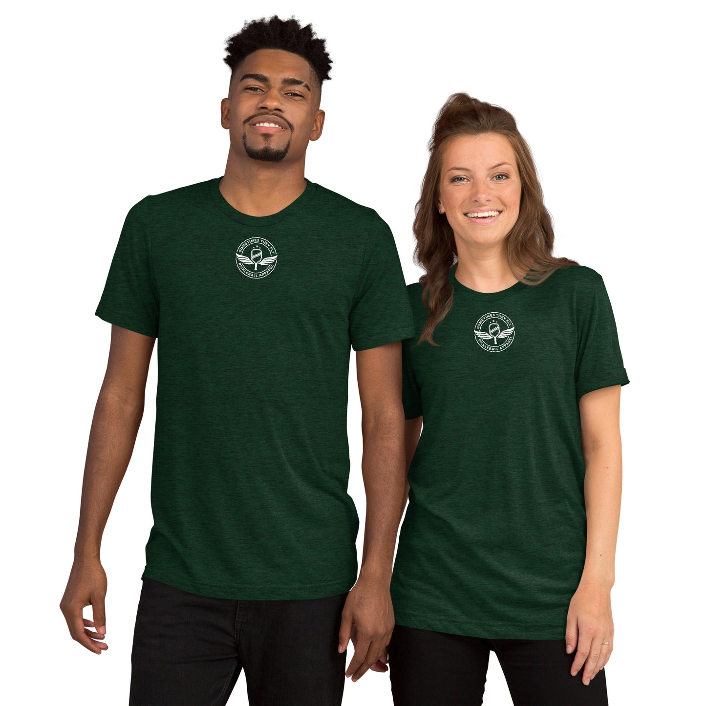 Sometimes They Fly athletic pickleball shirt men’s and women’s green